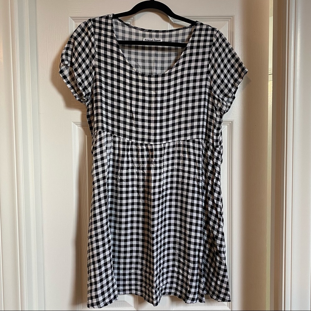 American Apparel Gingham Babydoll Dress